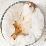 Cozy cat bed with detachable inner nest