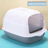 Enclosed Cat Toilet | Smart Litter Box for Cats - Grey 