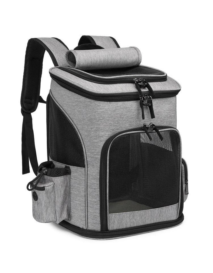 Extendable Travel Pet Bag - Portable Pet Carrier for Dogs & Cats - Grey